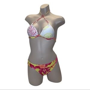 Recco brazilian bright floral print bikini New With Tags